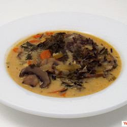 Mushroom, Wild Rice, And Coconut Soup