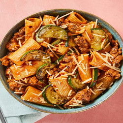 Sausage Rigatoni Rosa With Zucchini &amp; Parm