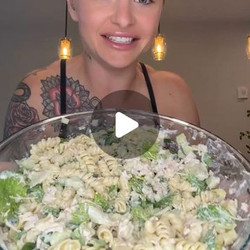 The Best Macro Friendly Chicken Caesar Pasta Salad Ever