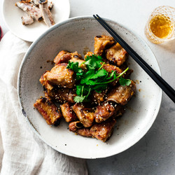 An Easy Oven Baked Crispy Honey Garlic Ribs Recipe