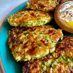 Zucchini Cottage Cheese Fritters
