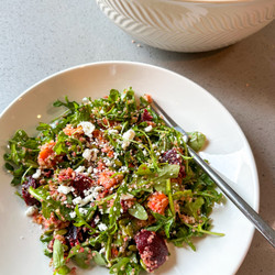 Root Vegetable And Goat Cheese Quinoa Salad With Thyme Vinaigrette