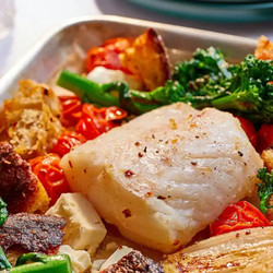 Sheet Pan Roasted Fish And Vegetables Mary berry easy one tray