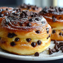Decadent Chocolate Chip Vanilla Custard Brioches That Delight
