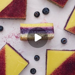 Blueberry Lemon Bars With Poppyseed Shortbread