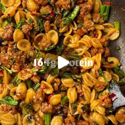 High Protein Broccoli Sausage Pasta