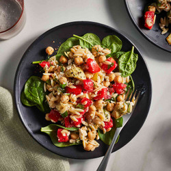 Orzo Salad With Chickpeas &amp; Artichoke Hearts