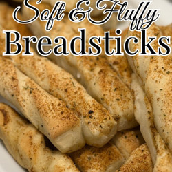 Soft &amp; Garlicky Breadsticks