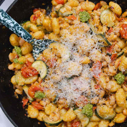 Pesto Gnocchi With Cherry Tomatoes