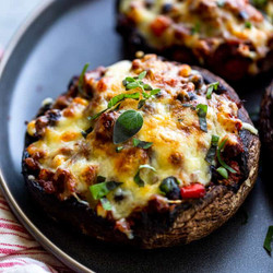 Ground Beef Taco Stuffed Portobello Mushrooms