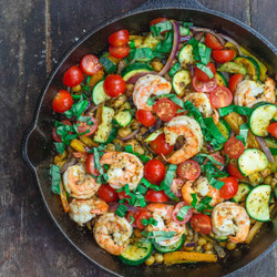 Mediterranean-style Sauteed Shrimp And Zucchini