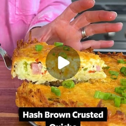 Hash Brown Crusted Quiche