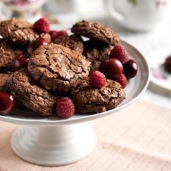 Chocolate Cookies With Scarlet Fruit nigel slater
