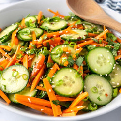 🥒🥕 Crunchy Cucumber &amp; Carrot Salad