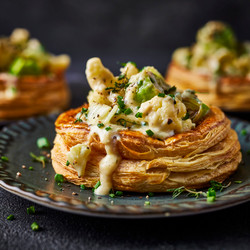 Giant Cheesy Leek And Cauliflower Vol Au Vents