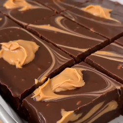 Swirled Chocolate Peanut Butter Fudge