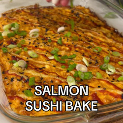 Salmon Sushi Bake