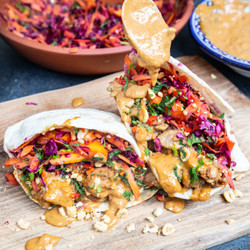 Chicken Satay Pittas