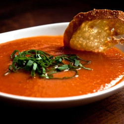 Pureed Tomato And Red Pepper Soup