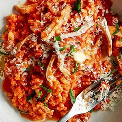 Microwave Chicken &amp; Tomato Risotto must