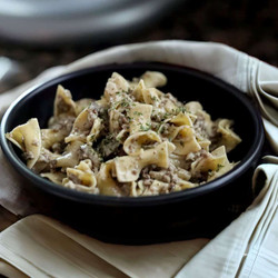 Ground Venison Stroganoff