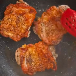 Crispy Chicken Thighs with Homemade Broth