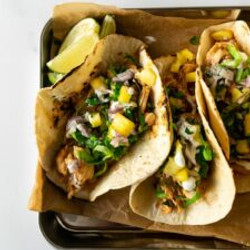 Slow Cooker Pineapple Chicken Tacos