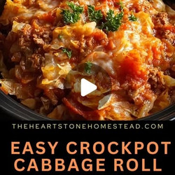 Easy Crock Pot Cabbage Roll Casserole