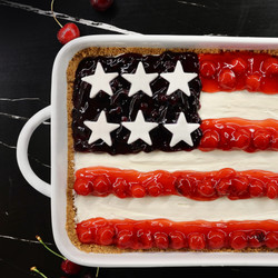 No Bake American Flag Cheesecake