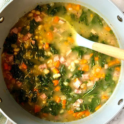 Ham And Bean Soup With Kale