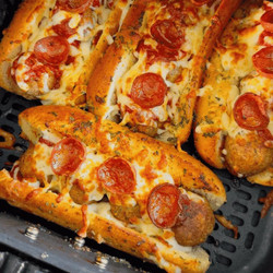 Air Fryer Pizza Meatball Subs