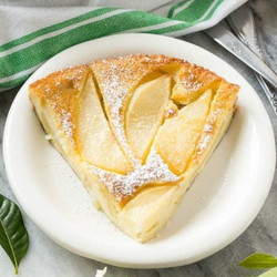 Pear custard tart