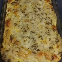 Creamed Chicken And Biscuits Casserole