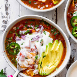 Chicken Tortilla-less Soup {paleo, Whole30}