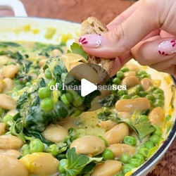 Zingy Peas And Butter Bean Bowl
