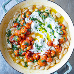 Tomatoey Butter Beans &amp; Cheese