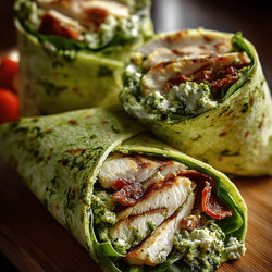 Pesto Chicken Lettuce Wraps