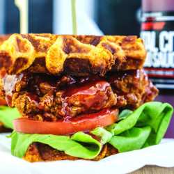 Fried Chicken &amp; Waffle Sandwich