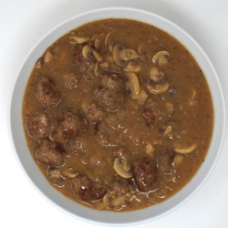Salisbury Steak Meatballs And Mushroom Gravy