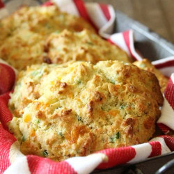 Cheddar Jalapeño Cornbread Drop Biscuits