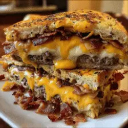 Triple Cheese Bacon Explosion Sandwich: Ultimate Gourmet Recipe