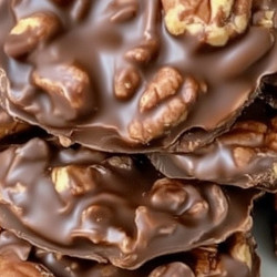 Chocolate Pecan Turtle Clusters