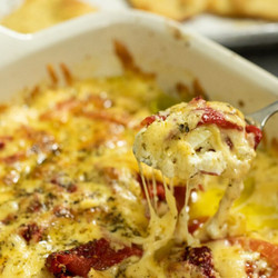 Bouyourdi: Greek Cheesy Baked Feta Dip