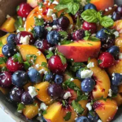 Blueberry Peach Feta Salad