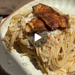 White Pasta Sauce With Tofu Bacon