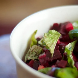 Triple Beet Salad Recipe With Basil And Olive Oil
