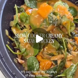 Slow Cooker Creamy Satay Chicken