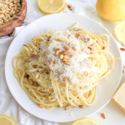 Lemon Pasta With Toasted Pine Nuts