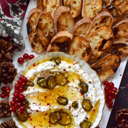 Whipped Honeyed Jalapeno Ricotta
