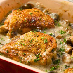 Rick Stein's 10 min prep Garlic Chicken Potato Traybake
